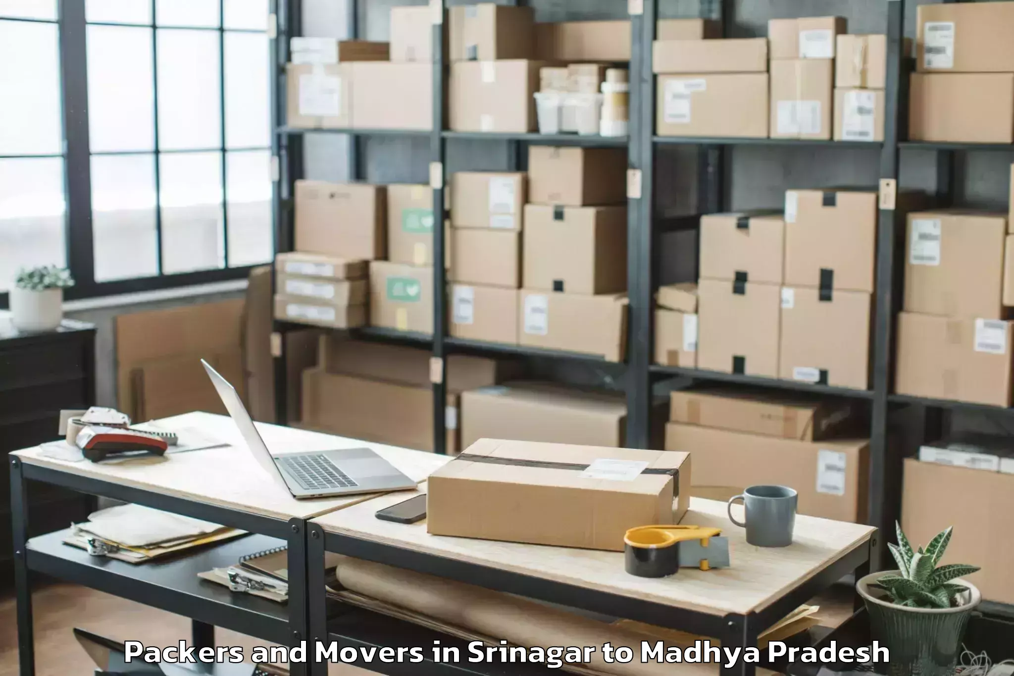 Professional Srinagar to Narsinghgarh Packers And Movers